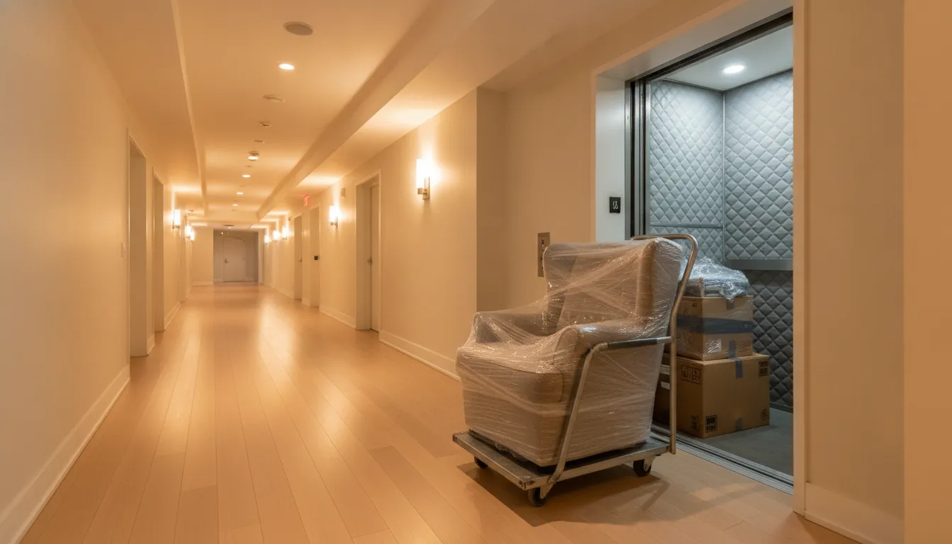 Condo interior ready for a move
